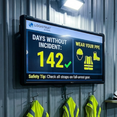 Safety instructions display