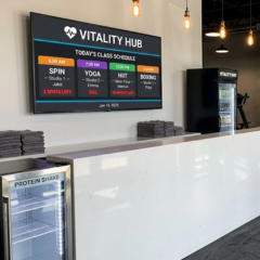 Gym reception display