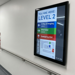 Hospital wayfinding display