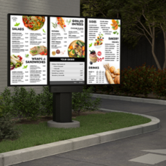 Outdoor digital menu board